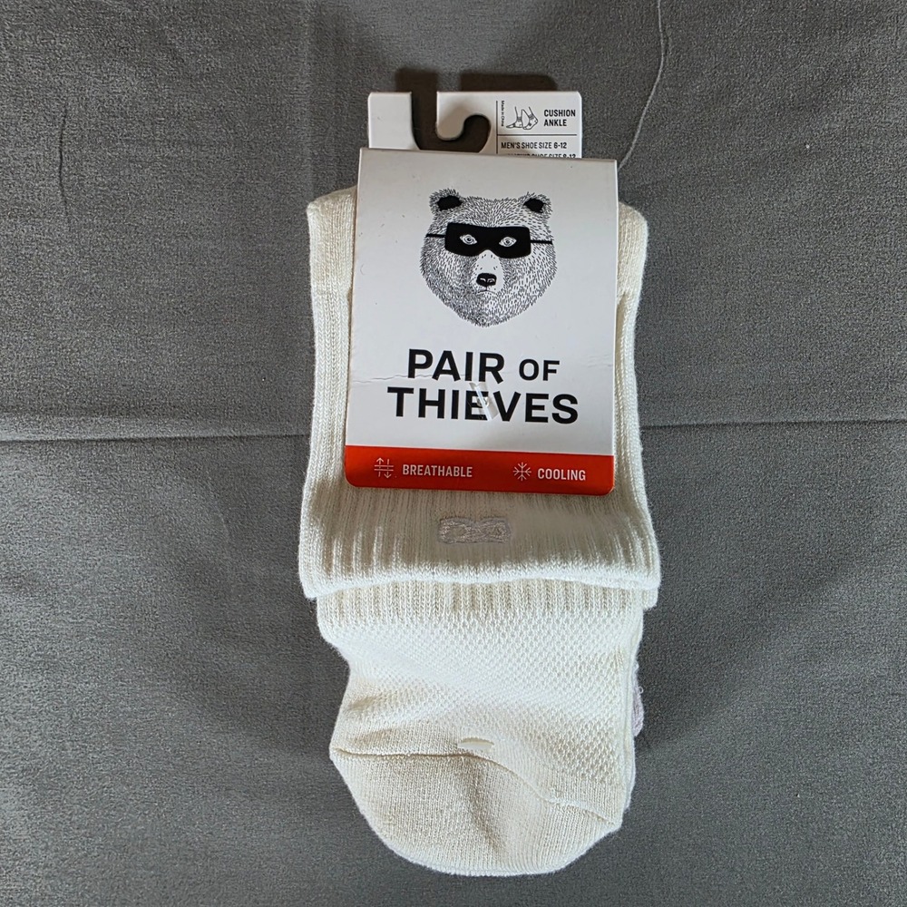 Pair of Thieves Cushion Ankle Socks 3 Pack Frost Blush Rose Mens 6-12 New